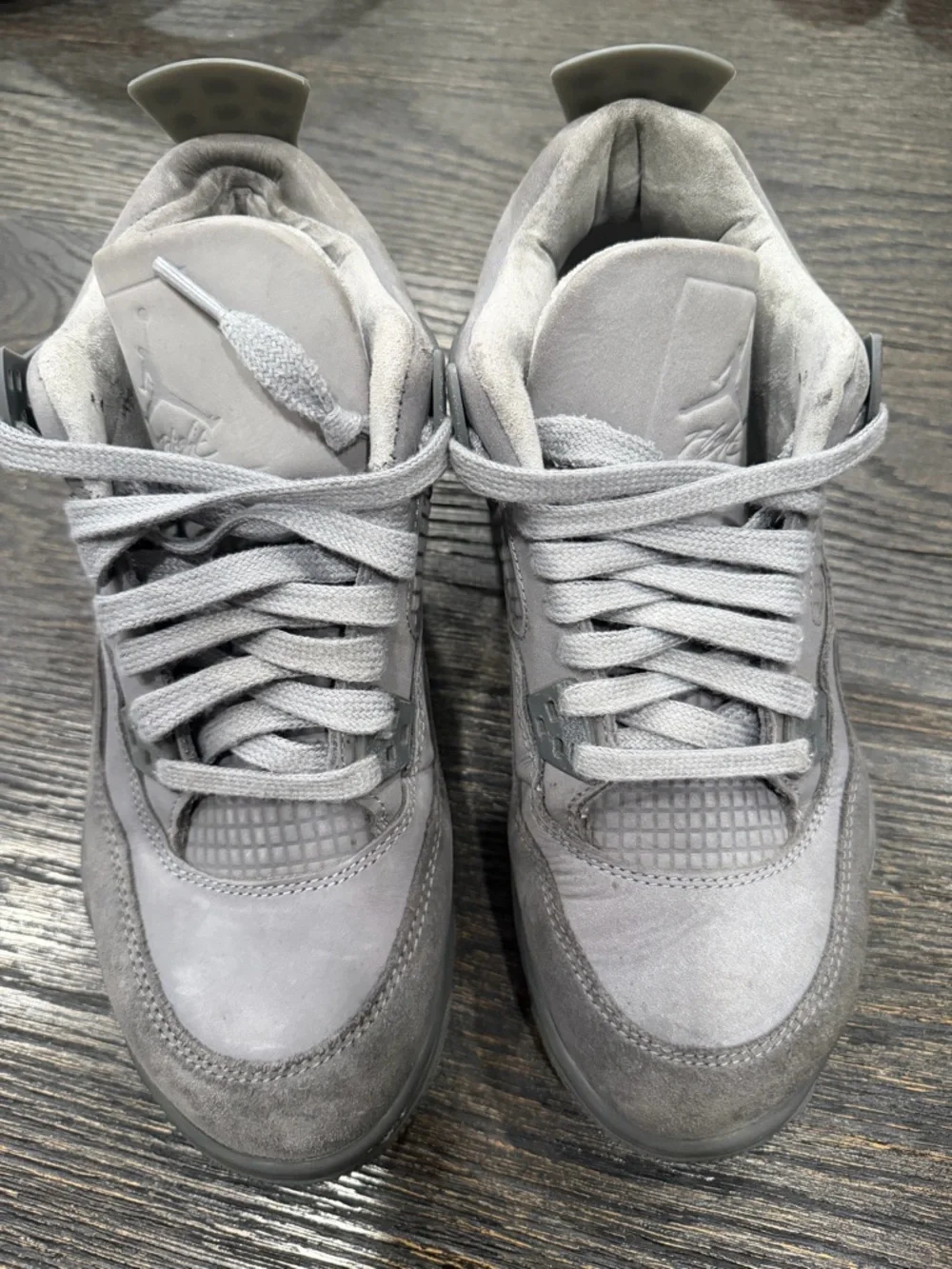 Nike Jordan 4 Retro SE Paris Olympic Wet Cement Grey Men GS Size 7Y